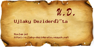 Ujlaky Dezideráta névjegykártya
